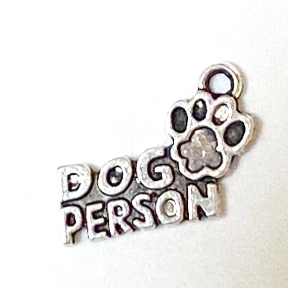 3/10$, Silver Dog Person with Paw Print Charm for Jewelry Making, DIY Projects - Picture 1 of 4